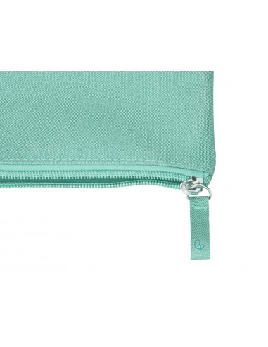 Estuche portatodo liderpapel plano ancho una cremallera 200x100 mm verde manzana