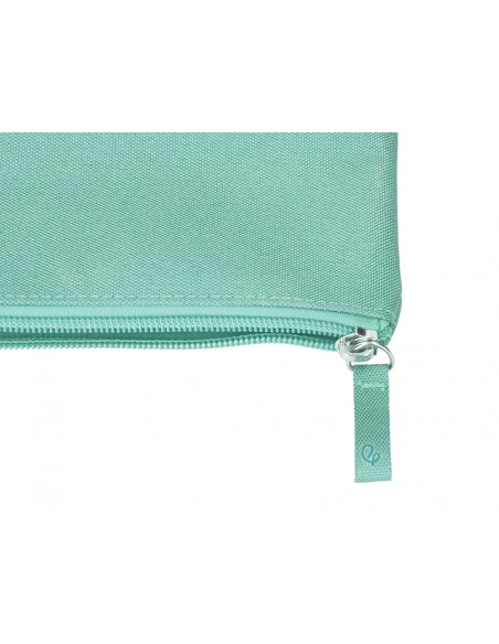 Estuche portatodo liderpapel plano ancho una cremallera 200x100 mm verde manzana
