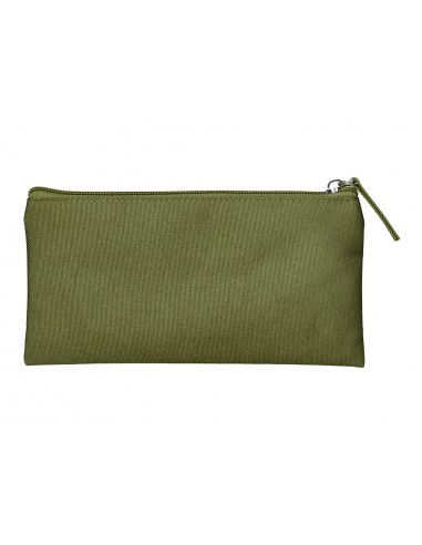 Estuche portatodo liderpapel plano ancho una cremallera 200x100 mm verde militar