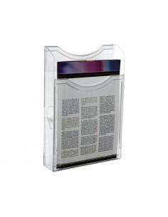Expositor mural archivo 2000 din a4 vertical 1 compartimento cristal transparente 300x235x35 mm