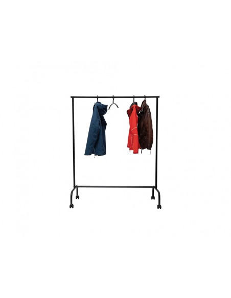 Perchero maullimbo caballete extensible con ruedas color negro 1270x505x1570 mm