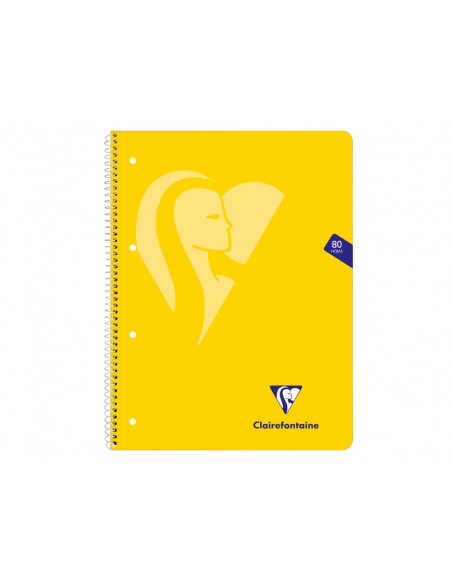 Cuaderno espiral clairefontaine tapa blanda din a4+ micro 80h 4 tal 90 gr cuadro 5 mm colores surtidos