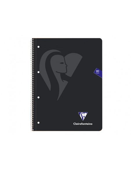 Cuaderno espiral clairefontaine tapa blanda din a4+ micro 80h 4 tal 90 gr cuadro 5 mm colores surtidos