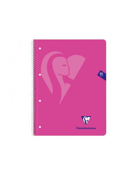 Cuaderno espiral clairefontaine tapa blanda din a4+ micro 80h 4 tal 90 gr cuadro 5 mm colores surtidos