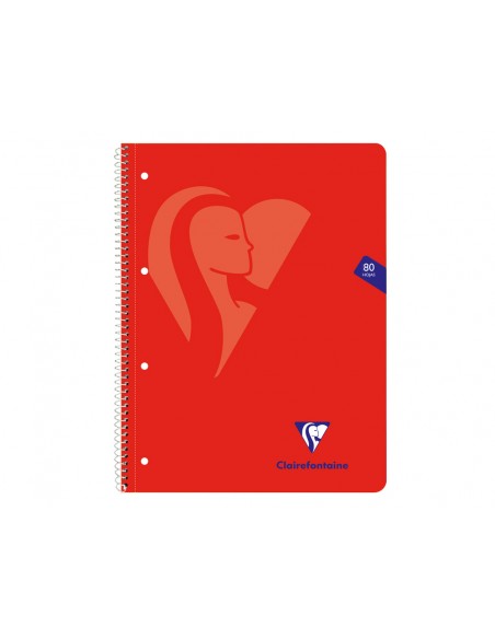 Cuaderno espiral clairefontaine tapa blanda din a4+ micro 80h 4 tal 90 gr cuadro 5 mm colores surtidos
