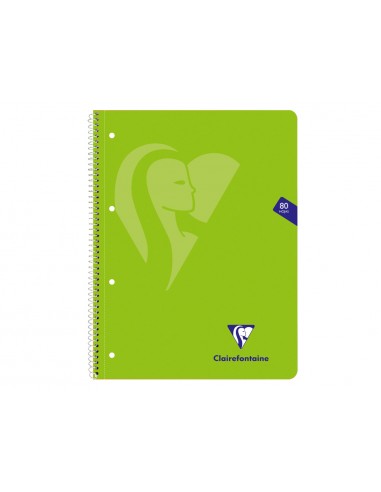 Cuaderno espiral clairefontaine tapa blanda din a4+ micro 80h 4 tal 90 gr cuadro 5 mm colores surtidos