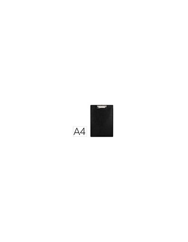 Portanotas q-connect plastico 50% reciclado din a4 negro grosor 2,1 mm