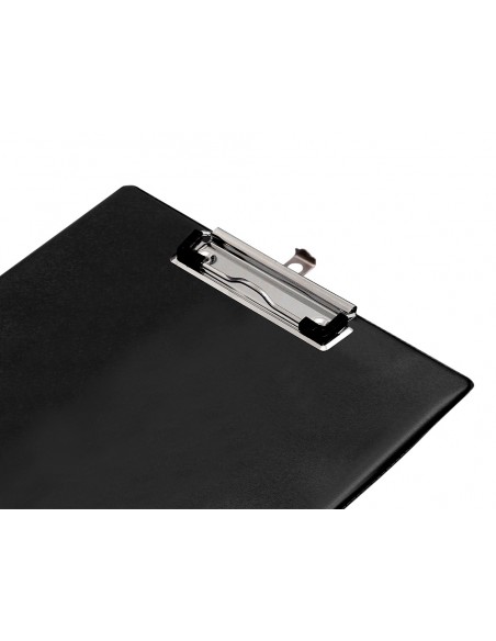 Portanotas q-connect plastico 50% reciclado din a4 negro grosor 2,1 mm