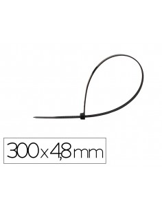 Brida q-connect color negro 300x4,8 mm bolsa de 100 unidades