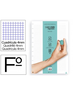 Recambio cuaderno carchivo ingeniox a4 50 hojas cuadricula
