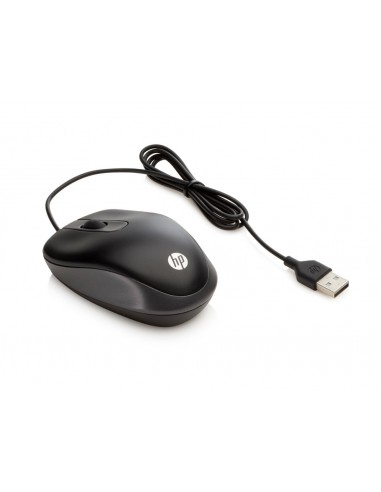 Raton hp viaje optico 1000 dpi usb-a longitud cable 100 cm color negro