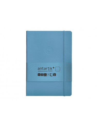 Cuaderno con gomilla antartik notes tapa blanda a5 hojas lisas azul claro 80 hojas 80 gr fsc