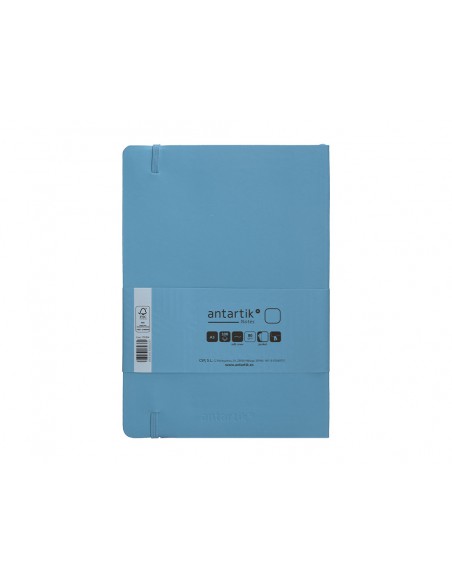 Cuaderno con gomilla antartik notes tapa blanda a5 hojas lisas azul claro 80 hojas 80 gr fsc Cuaderno con gomilla antartik notes tapa blanda a5 hojas lisas azul claro 80 hojas 80 gr fsc
