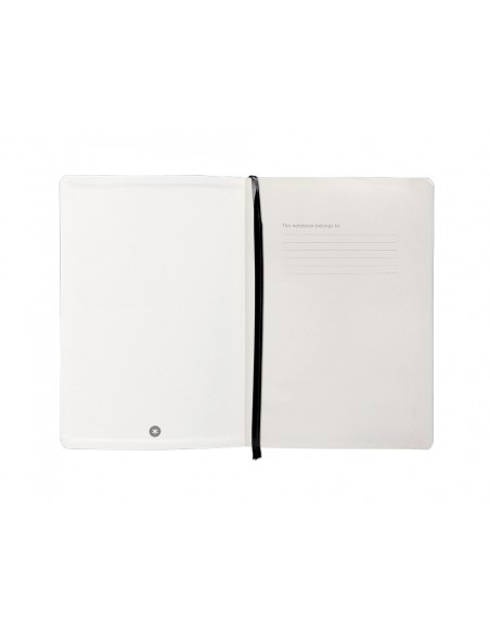 Cuaderno con gomilla antartik notes tapa blanda a5 hojas cuadricula negro 80 hojas 80 gr fsc