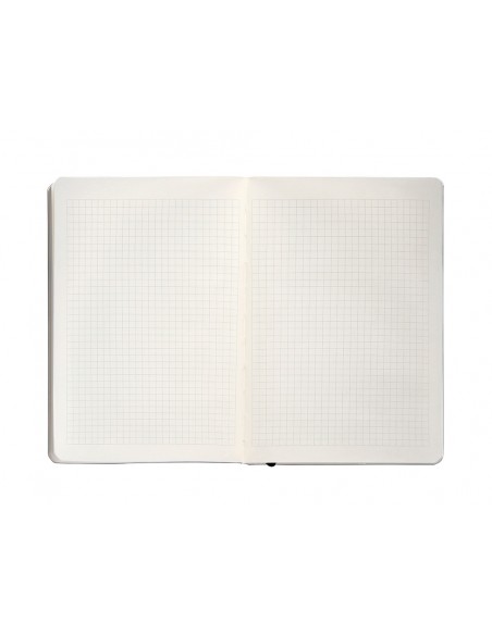 Cuaderno con gomilla antartik notes tapa blanda a5 hojas cuadricula negro 80 hojas 80 gr fsc