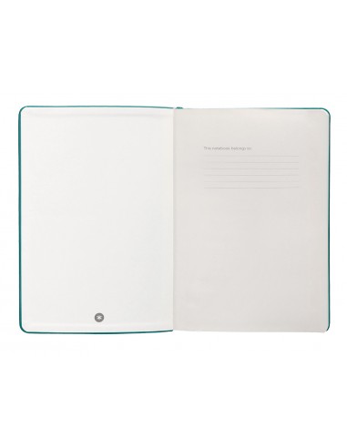 Cuaderno con gomilla antartik notes tapa dura a5 hojas cuadricula verde aguamarina 100 hojas 80 gr