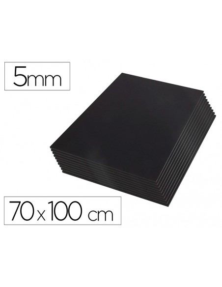 Carton pluma liderpapel negro doble cara 70x100cm espesor 5 mm