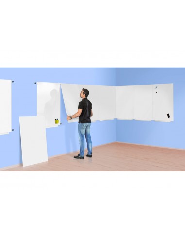 Pizarra blanca rocada skinwhiteboard pro lacada magnetica 100x100 cm 2 modulos