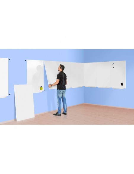 Pizarra blanca rocada skinwhiteboard pro lacada magnetica 100x100 cm 2 modulos
