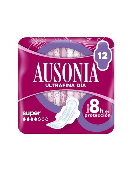 Compresa ausonia ultrafina super con alas caja de 12 unidades