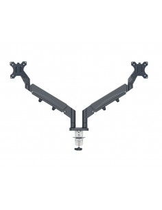 Brazo para monitor leitz ergo spacesaving dual gris oscuro