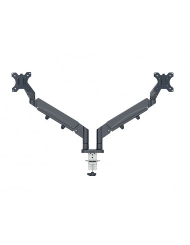 Brazo para monitor leitz ergo spacesaving dual gris oscuro
