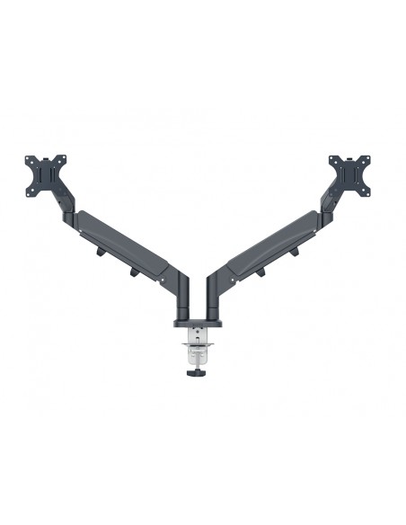 Brazo para monitor leitz ergo spacesaving dual gris oscuro