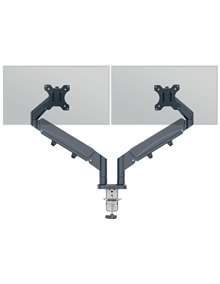 Brazo para monitor leitz ergo spacesaving dual gris oscuro