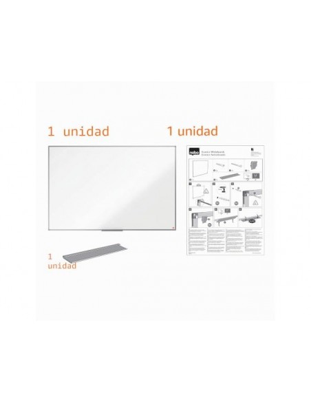 Pizarra blanca nobo essence acero vitrificado magnetica 1500x1200 mm