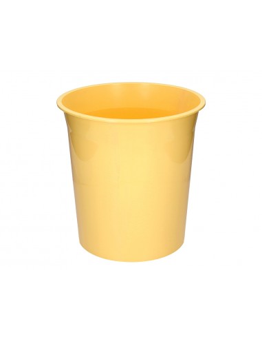 Papelera plastico q-connect amarillo pastel opaco 13 litros 275x285 mm