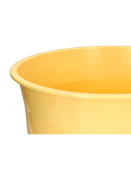 Papelera plastico q-connect amarillo pastel opaco 13 litros 275x285 mm