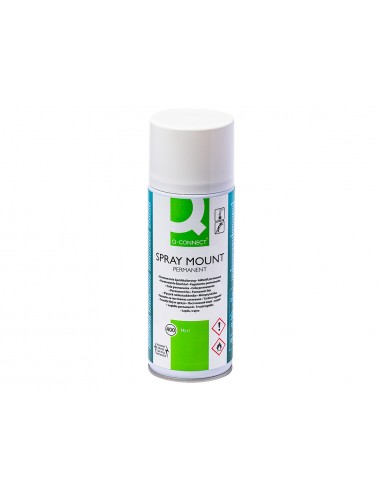 Pegamento q-connect spray mount adhesivo permanente bote de 400 ml