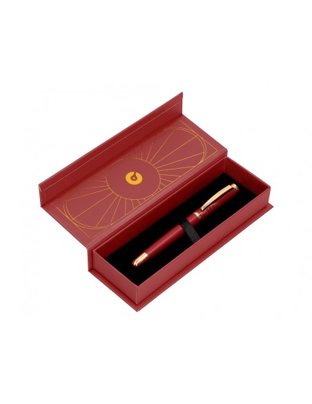 Pluma belius soiree aluminio color art deco granate y dorado tinta azul caja de diseño Pluma belius soiree aluminio color art deco granate y dorado tinta azul caja de diseño