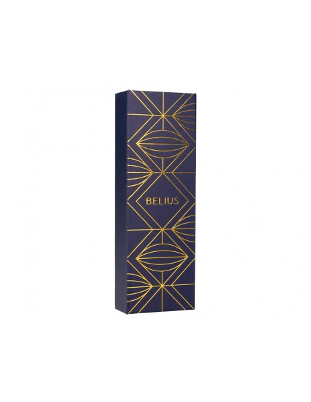 Pluma belius soiree aluminio color art deco azul marino y dorado tinta azul caja de diseño