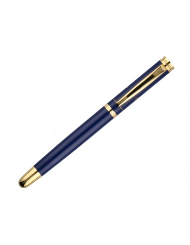 Pluma belius soiree aluminio color art deco azul marino y dorado tinta azul caja de diseño