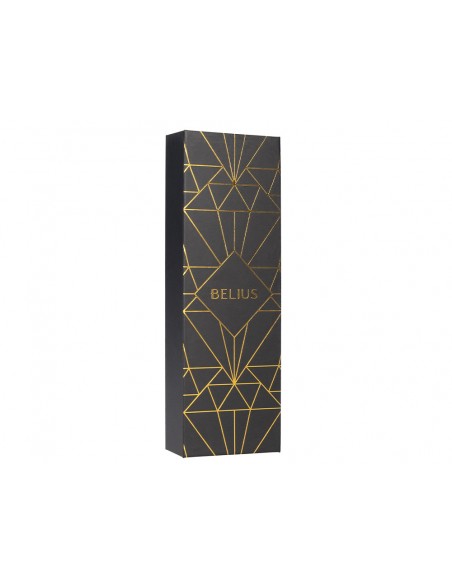 Boligrafo belius soiree aluminio color art deco negro y dorado tinta azul caja de diseño