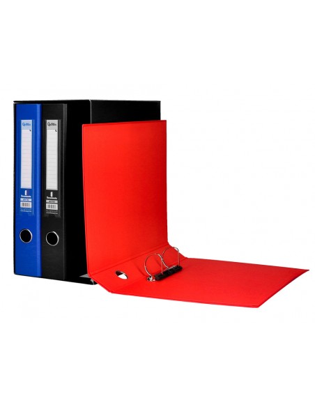 Modulo liderpapel 3 archivadores folio 2 anillas mixtas 40mm colores surtidos