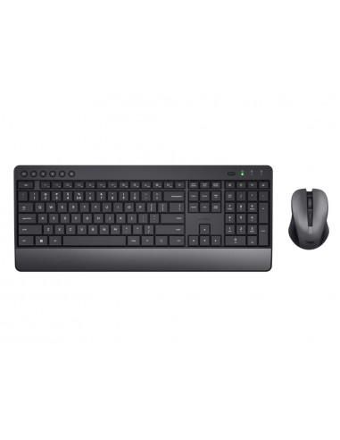 Set teclado + raton trust trezo inalambrico eco usb micro color negro