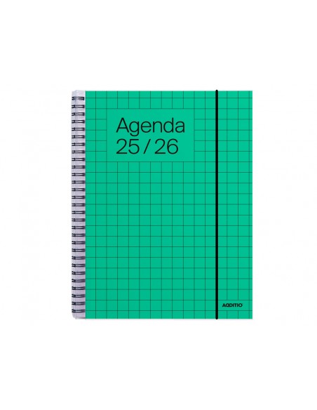 Agenda universal additio semana vista 16,5x21,5 cm curso escolar +16 años paginas anotaciones colores surtidos