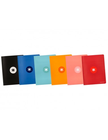 Libreta antartik a5+ plus cosida 48 hojas 90gr liso sin margen 6 colores surtidos