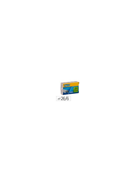 Grapas rapid 26/6 mm galvanizada caja de 1000 unidades Grapas rapid 26/6 mm galvanizada caja de 1000 unidades