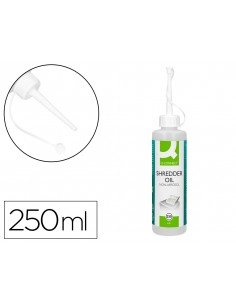 Aceite lubricante q-connect para destructora de documentos bote de 250 ml