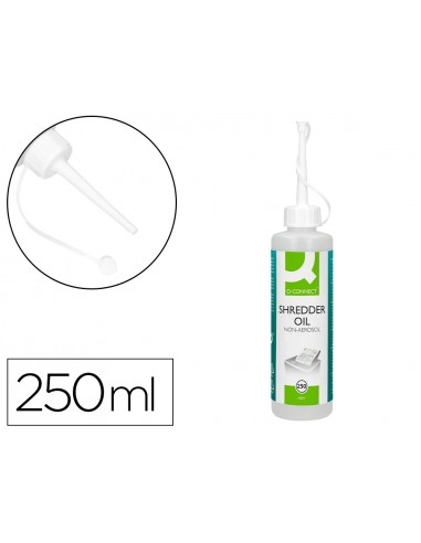 Aceite lubricante q-connect para destructora de documentos bote de 250 ml