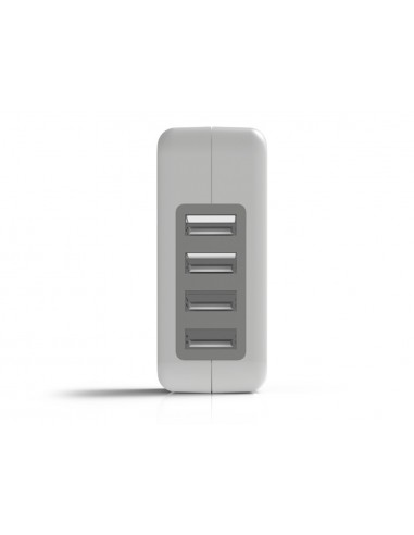 Cargador de pared groovy 2 usb + 2 usb-c 4.8a color blanco