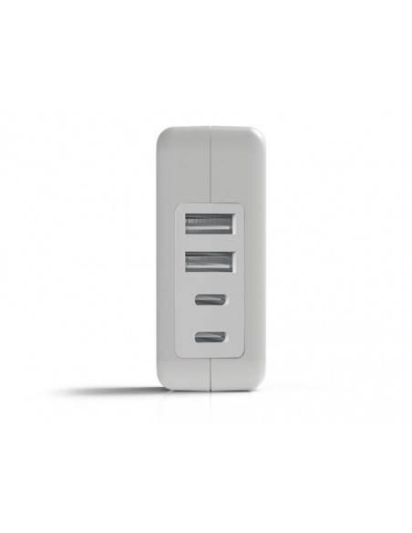 Cargador de pared groovy 2 usb + 2 usb-c 4.8a color blanco