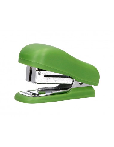 Grapadora liderpapel ecouse mini capacidad 12 hojas 100% plastico reciclado con caja de 1000 grapas 26/6