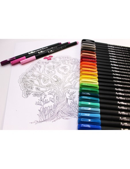 Rotulador artline supreme epfs200 fine liner punta de fibra gris 0,4 mm