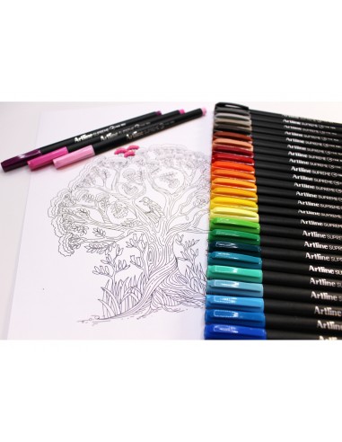 Rotulador artline supreme epfs200 fine liner punta de fibra azul 0,4 mm