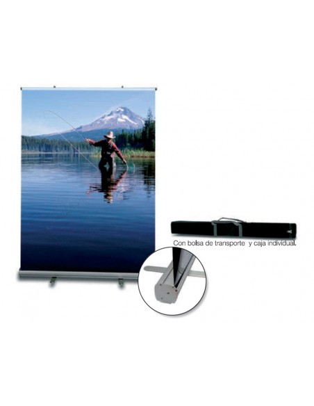 Display enrollable yosan roll up aluminio 1 cara ancho 85 cm altura 200 cm