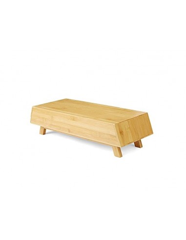 Soporte para pantalla cep bambu con cajon tres departamentos 520x200x120 mm